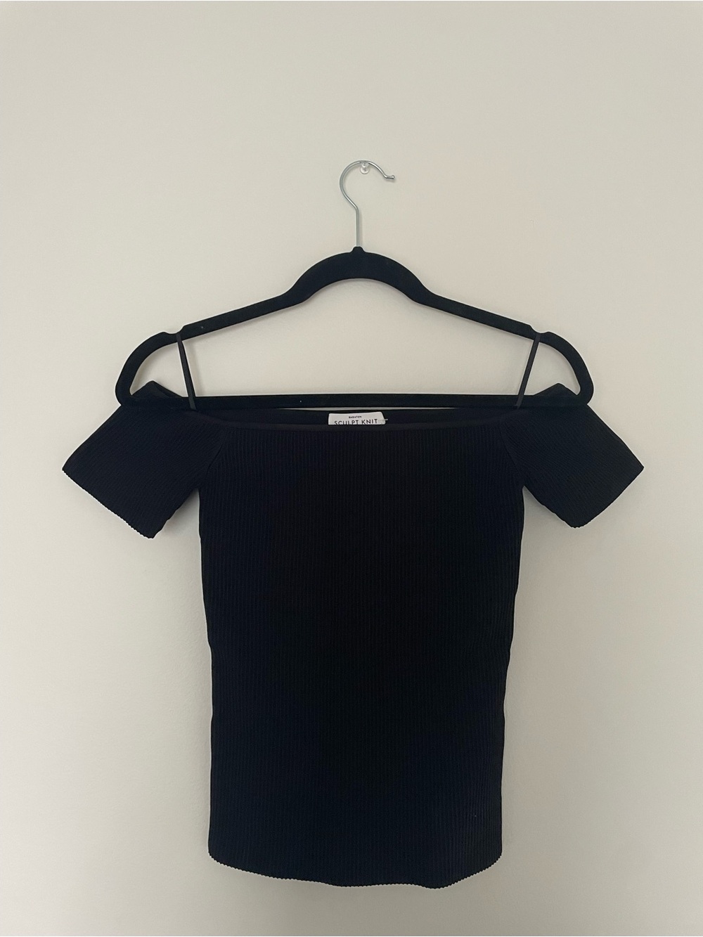Aritzia Sculpt Knit Off-Shoulder Ribbed Top